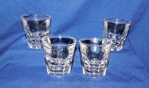 D5 - Libbey Glass Co. USA Duratuff Gibralter On The Rocks Shot Glasses Lot of 4 - Picture 1 of 4