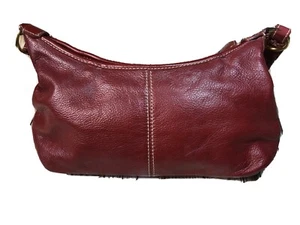 The Sak Red Leather Original With Side Badge Bottom Signature And Zipper Charm - Picture 1 of 9