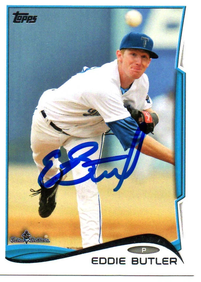 Eddie Butler Tulsa Drillers 2014 Topps Pro Debut Signed Card - Image 1 of 1