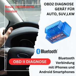 OBD2 Diagnostic Device Bluetooth Adapter Male Scanner Car for Android and iPhone - Picture 1 of 9