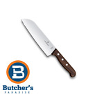Butcher's Victorinox Wooden Rosewood Wide Santoku Japanese Style 17cm Knife