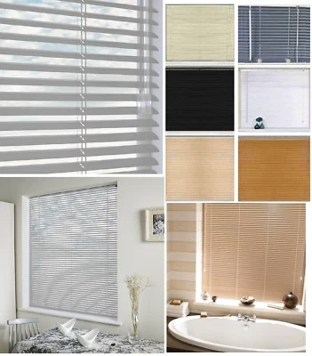Pvc Venetian Blinds Window Blind Easy Fit Trimable Home Office Fittings Included - Image 1 of 4