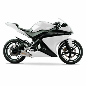 Revestimiento completo (20 unidades en total) blanco/negro para Yamaha YZF-R125 2008-2013 - Imagen 1 de 11