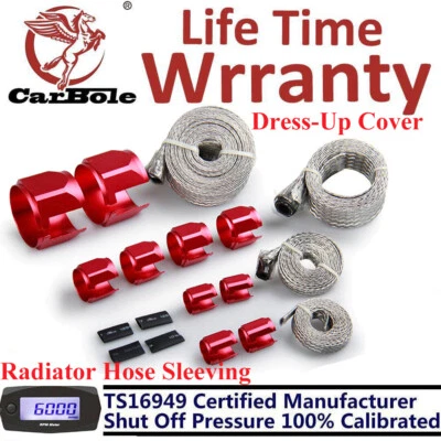 New Radiator Hose Sleeving 8090 Kit Stainless Steel Braided Dress-Up Hose Cover - Image 1 of 4