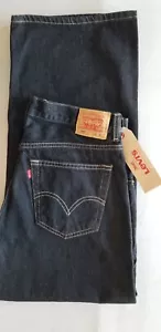LEVI STRAUSS Men 569 Loose Straight Husky Cotton Denim Jeans - 34x28 Black - Picture 1 of 5