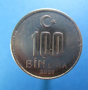 TURKEY 100000 LIRA 2001 UNC KM 1106 #878# - Picture 1 of 3