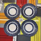 4X Royal Wessex Blue And White Chinese Willow 55 Scalloped Edge Saucers Spares