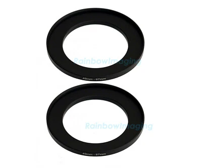 FOTASY (2 Pcs) 49-67mm 49 mm to 67 mm Metal Step Up Lens Filter Ring Adapter US Seller