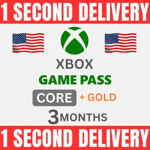 Xbox Game Pass Core Membership Card (Email Delivery)