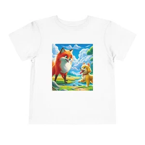 Adorable Fox Family Toddler Tee, Cute Kids Clothing, Short Sleeve T-Shirt, - Picture 1 of 28