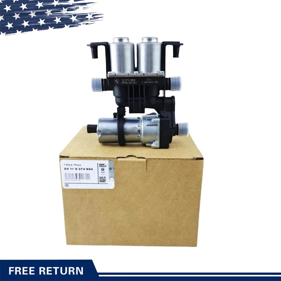 Válvula de control de calefacción con bomba de agua auxiliar para 94-03 BMW E39 520i 523i 528i⭐ Foto 1 de 4