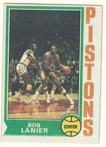 Tarjeta de baloncesto 1974-75 Topps # 131 Bob Lanier Pistons - ¡Bonita y sin pliegues!! - Imagen 1 de 2