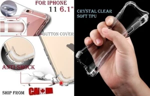 Anti Shock Knock TPU Clear Case Cover Transparent SOFT FOR iphone 11 6.1" Mou - Photo 1 sur 6