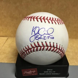 KYLE GIBSON MINNESOTA TWINS M.L. SIGNED BASEBALL W/COA - Picture 1 of 2
