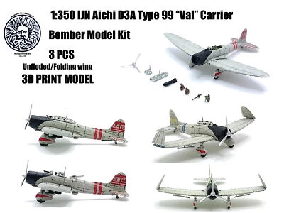 High-precision 1:350/700 IJN Aichi D3A1 Type 99 “Val” Carrier Bomber Model Kit - Image 1 of 4