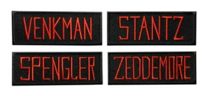 Lot of Ghostbusters Name Tags Venkman,Spengler,Stantz Patch [4pc Set - Iron on s - Picture 1 of 1