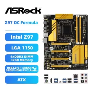 ASRock Z97 OC Formula Motherboard ATX Intel Z97 LGA1150 DDR3 SATA3 HDMI M.2+I/O - Picture 1 of 10