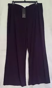 NEU Marla Wynne ANZIEHHOSE Damen Größe 2X lila Aubergine Stretch neu mit Etikett - Bild 1 von 14
