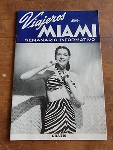 Travelers in Miami VINTAGE 1947 Weekly Information Latino Tourism Magazine - Imagen 1 de 9