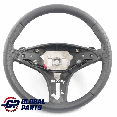 Mercedes W204 NEW Black Leather Sport Steering Wheel Paddle Shift black Threads - Image 1 of 4