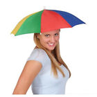 Umbrella Hat Rain Raining Dry Cover Heat Adjustable Colorful Rainbow Folding Cap