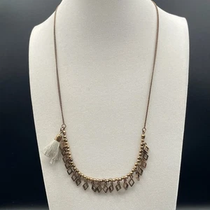 Collar Bohemio Tono Bronce Clásico Ajustable Declaración Borla Con Cuentas Langosta - Imagen 1 de 7