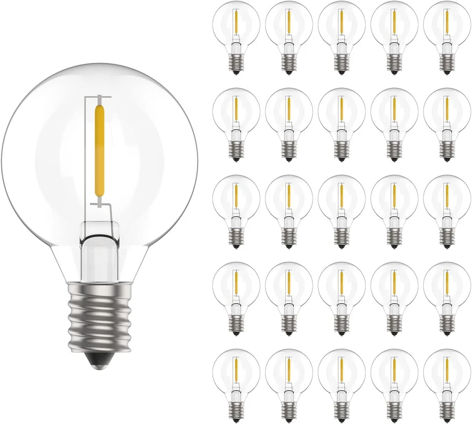 G40 LED Lampadina Di Ricambio per Catena Luminosa AC220-240V E12 Edison Stile Vi - Immagine 1 di 4