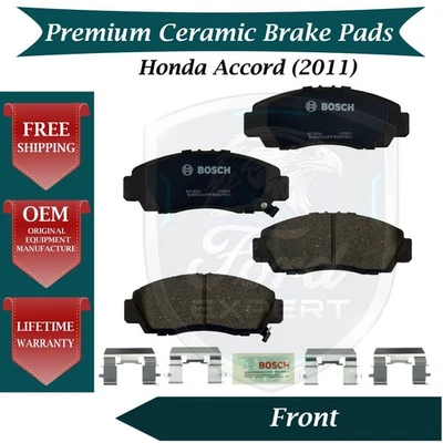 Kit de pastillas de freno delanteras de cerámica Bosch OEM para Honda Accord 2011 9 años de garantía Foto 1 de 4