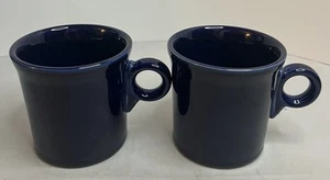Fiestaware Fiesta Tom & Jerry Coffee Mug Cobalt Blue Ring Handle Homer Laughlin - Picture 1 of 7