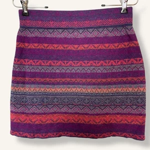 Falda Lápiz Krimson Klover Lana Merino Algodón Nylon Seda Mini Talla Pequeña Púrpura - Imagen 1 de 12
