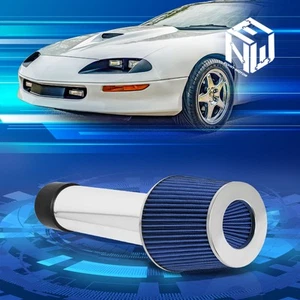 For 93-97 Camaro/Firebird 3.5"OD Aluminum Short Ram Air Intake Kit w/Blue Filter - Imagen 1 de 6