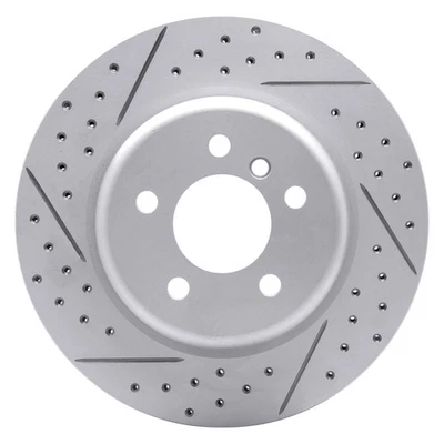 For BMW 535d 14-16 DFC Drilled & Slotted Rear Passenger Side Brake Rotor Foto 1 de 4