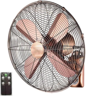 Ventilador de Pared Retro 16" 3 Velocidades Metal Industrial Enfriamiento Oscilante con Control Remoto - Imagen 1 de 4