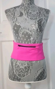 Hips Sister Waist Running Belt Hot Pink Zip Pockets Stretchy Secret Money - Picture 1 of 8