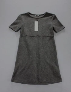 ZARA Soft Mini Dress Women's Size Small S NWT Grey Polyester Cotton - Picture 1 of 12