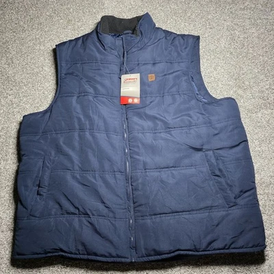 Coleman Outdoor Company 海军蓝绗缝背心男式 XXL 2XL 码全新带标签 — 第 1/4 张图片