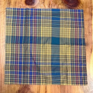 Almohada Ralph Lauren vintage a cuadros de algodón cuadrado europeo talla PP17 - Imagen 1 de 4