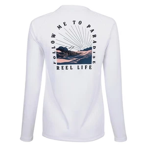 Reel Life Damen weißes Jax Beach Langarm UV T-Shirt - Größe: XL - Bild 1 von 4