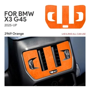 For BMW X3 G45 2025-2026 Orange Rear Air Vent Outlet Frame Sticker Trim Suede - Picture 1 of 7