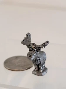 Solid Pewter Silver MOOSE Funny Highly Detailed Figurine Bartlett - Picture 1 of 7