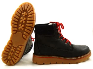 Eric Michael Carrie Boots Navy W/ Red Laces Women's Choose Size NEW! MSRP $180 - Picture 1 of 4