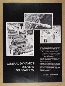 1978 General Dynamics Sparrow AIM-7F Missile Vintage Print Ad - Bild 1 von 1