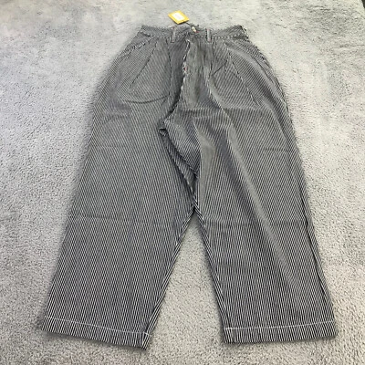 Pantalones LF Markey para mujer 8 mega pantalones chinos a rayas azules EE. UU. pierna ancha holgados 12 Reino Unido Foto 1 de 4