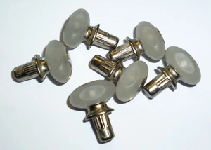 12 Stück DREAM Regalträger vernickelt 5 mm mit Polster für Glas - Bild 1 von 3