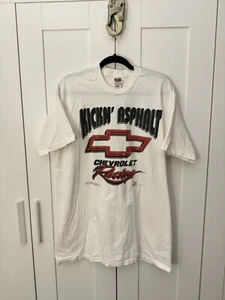 Vintage Mens Tshitr CHEVROLET 1995 KICKN ASPHALT Racing Nascar Y2K American XXL - Picture 1 of 7