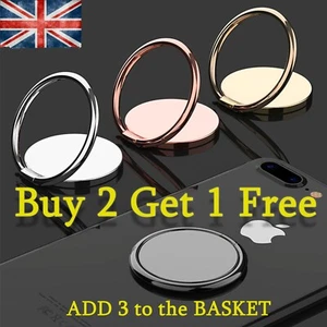 Phone Ring Holder Finger Grip 360° Rotate Stand Mount for Mobile Phones UK - Picture 1 of 19