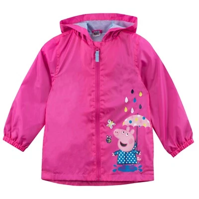 Peppa Pig Raincoat Kids Girls 12 18 24 Months 2 3 4 5 6 7 8 Years Jacket Pink - Image 1 of 4