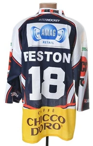 CAMISETA DE HOCKEY SOBRE HIELO AMBRI PIOTTA SUIZA L #18 PESTONI - Imagen 1 de 4