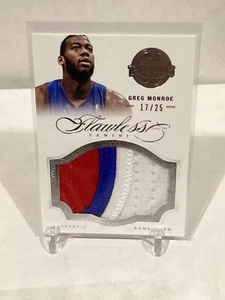 2012-13 Greg Monroe Flawless Game Worn Patch #d 17/ Pistons Rare HTF Set - Picture 1 of 2