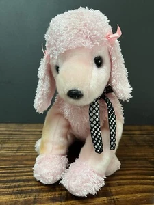 Vintage Französischer Pudel Plüschtier Stofftier HundHaustier Rosa Brigitte Buddies 90er Welpe Ty - Bild 1 von 8